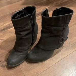 Fergie black booties